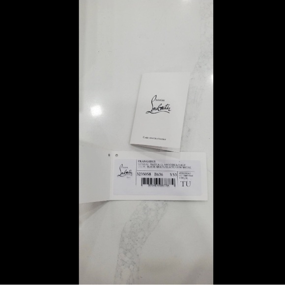 Christian Louboutin Woven Raffia Tote Bag Medium  Frangibus Black - Picture 11 of 11